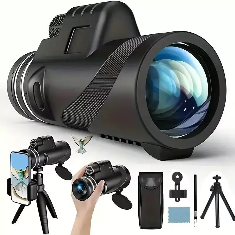 80x100 portátil zoom hd 5000m telescópio dobrável de longa distância mini telescópio poderoso para caça esportes ao ar livre acampamento viagem