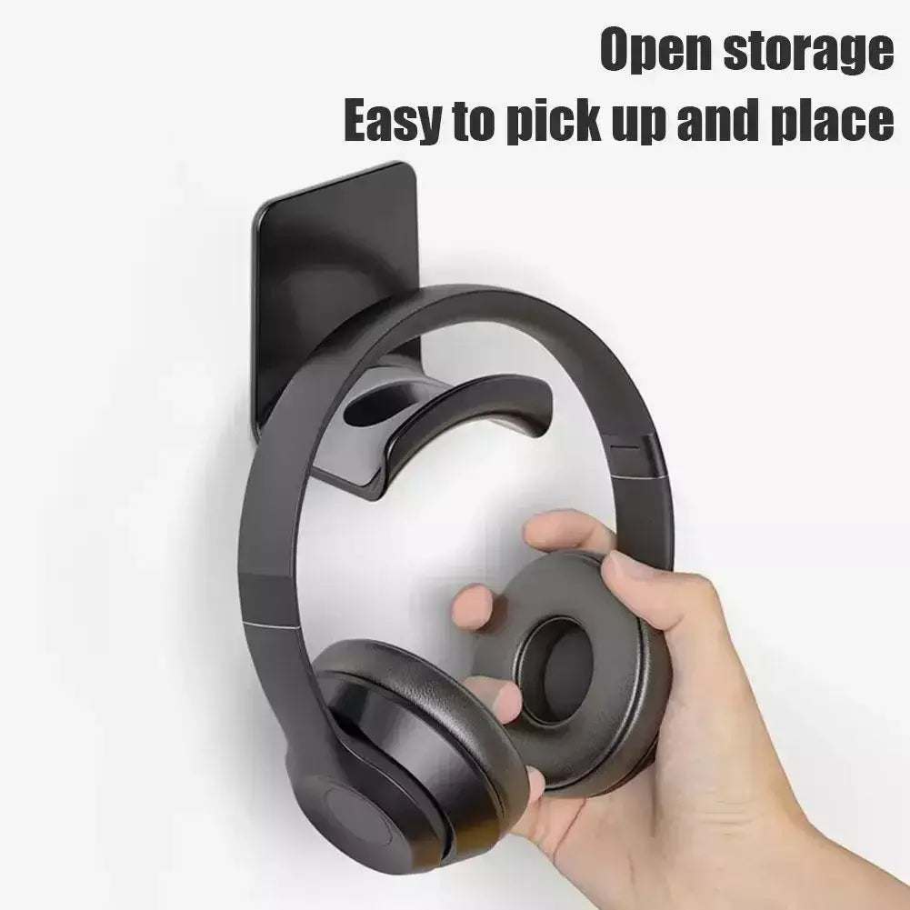 Suporte universal para fone de ouvido, suporte de plástico adesivo para montagem na parede sob a mesa, suporte para fone de ouvido para jogos