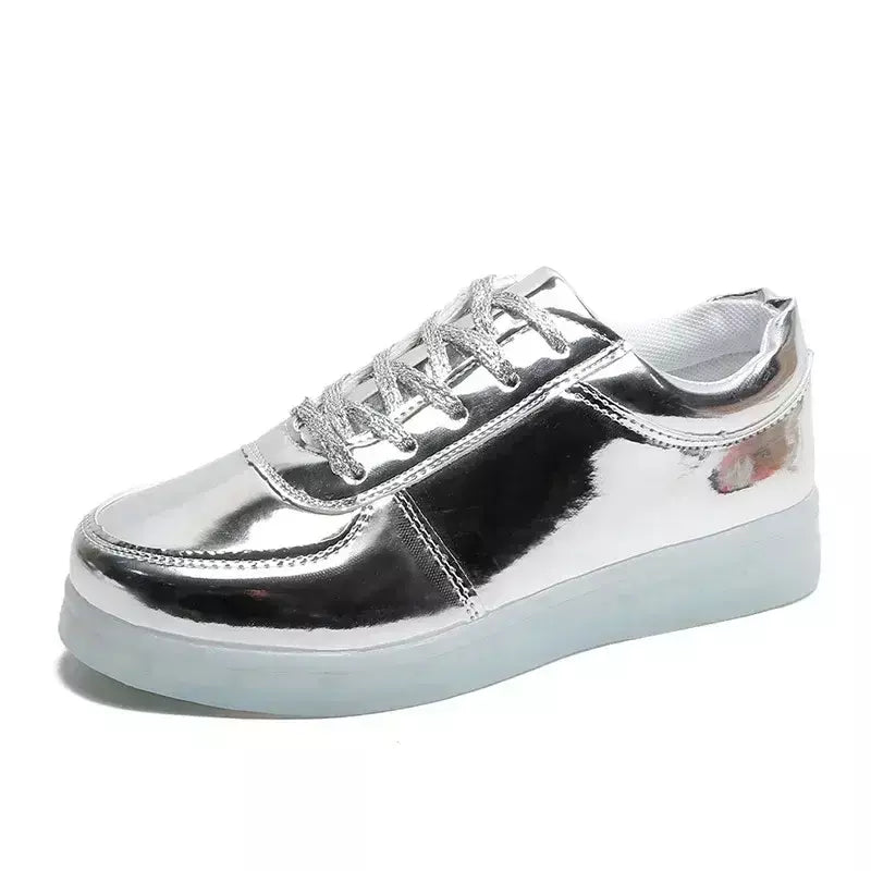 Maogu 2024 adulto unissex das mulheres dos homens criança tênis luminosos brilhante carga usb meninos led colorido light-up sapatos meninas calçados