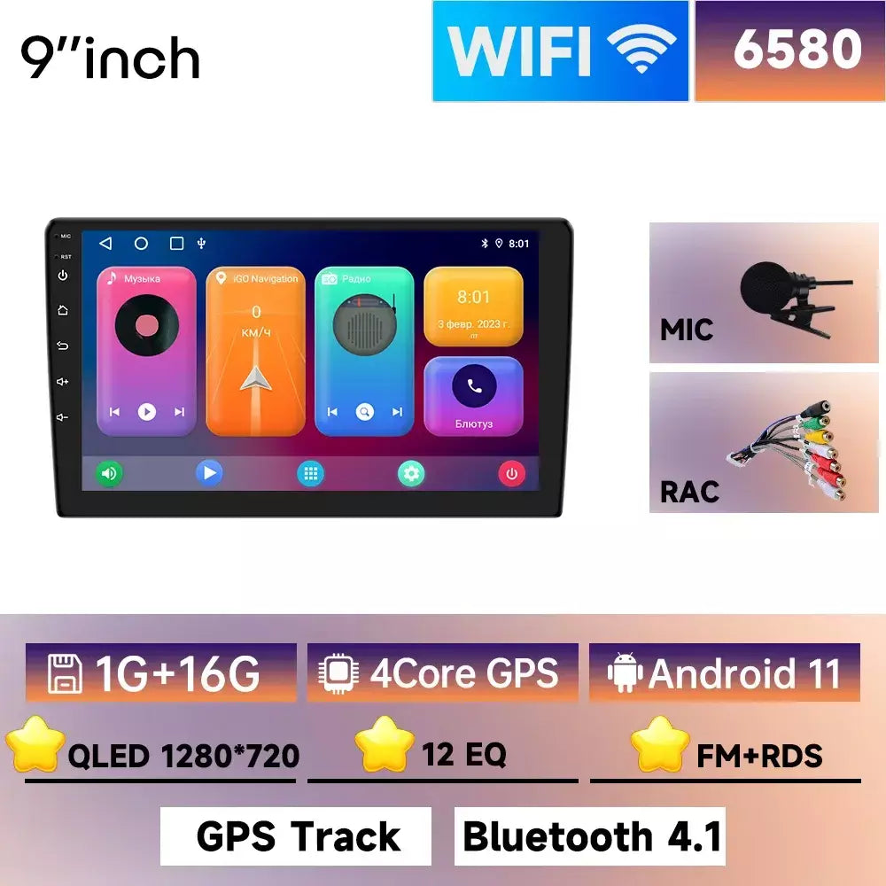 128g 2din 9 "reprodutor de vídeo multimídia carro universal para toyota hyundai kia nissan honda 2din android gps carplay/rádio automático estéreo