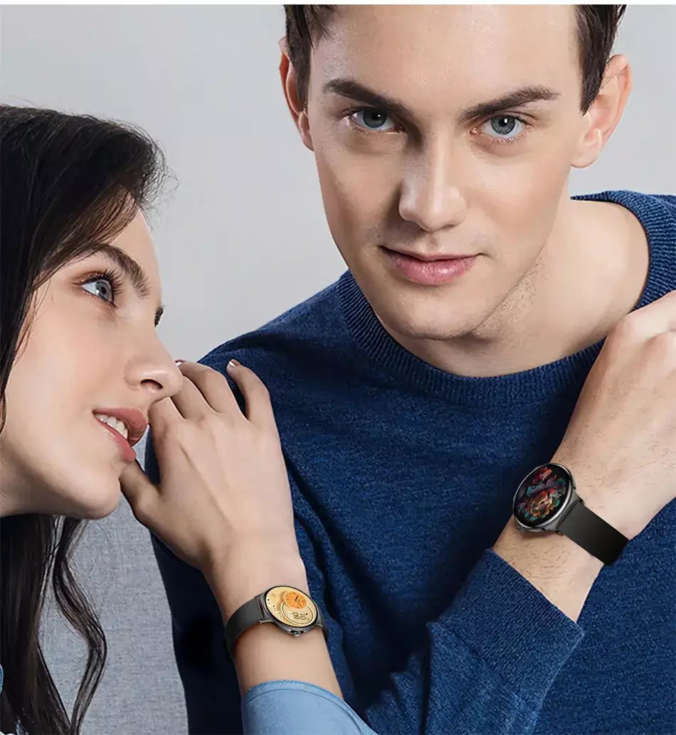 Para huawei novo ultra fino amoled relógio inteligente tela feminina sempre exibir tempo freqüência cardíaca bt chamando high-end moda smartwatch