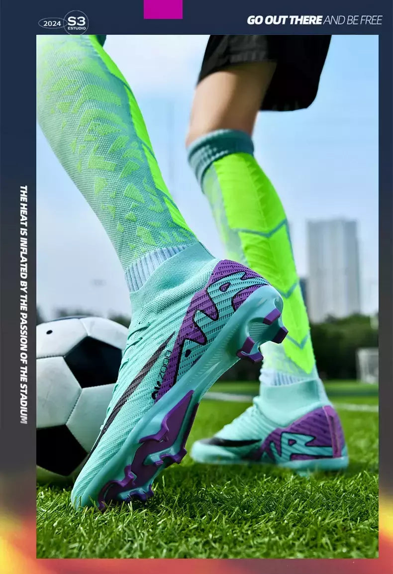 Sapatos de futebol antiderrapantes profissionais para homens, botas de treinamento Grass Society, grampos de qualidade superior, botas originais, novos
