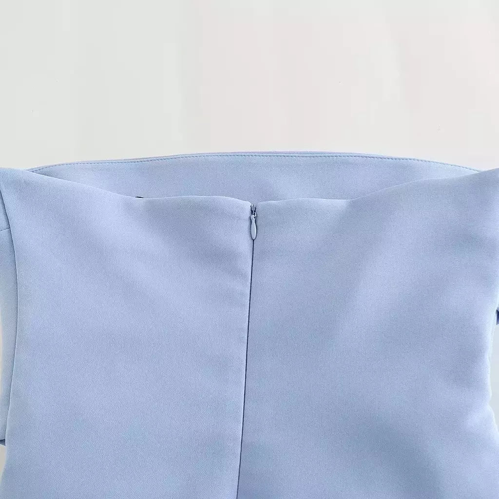 TRAF-Blusa sem mangas sem alças para mulheres, tops femininos, zíper traseiro, roupas de rua, tanque chique, moda verão, nova