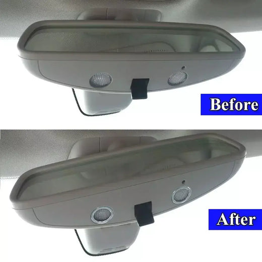 Guarnição de luz para espelho interior, 2 peças, para mercedes benz w203 w211 w212 a b c e cla gla glk ml gl classe acessório cromado