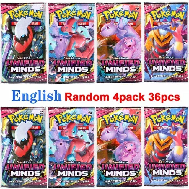 4 pacote de cartas pokémon 151 equipe up sun & moon trovão inglês jogo de cartas de negociação evoluções impulsionador colecionável crianças brinquedos presentes