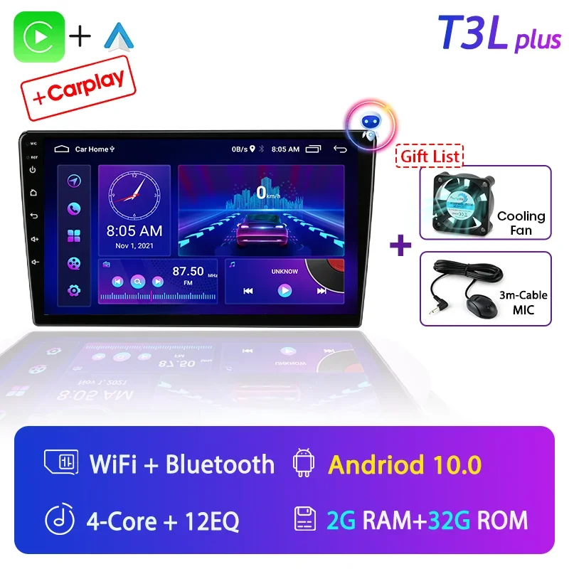 Srnubi rádio do carro 2 din android 12 auto carplay universal 7 "9" reprodutor multimídia para nissan honda toyota lada volkswagen hyundai