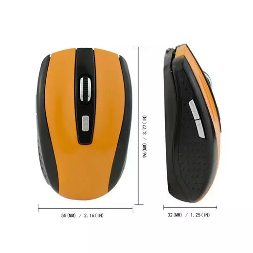 2.4G USB Red Optical Wireless Mouse 6D para Computador Laptop Gaming Mice Mouse sem fio ergonomicamente projetado