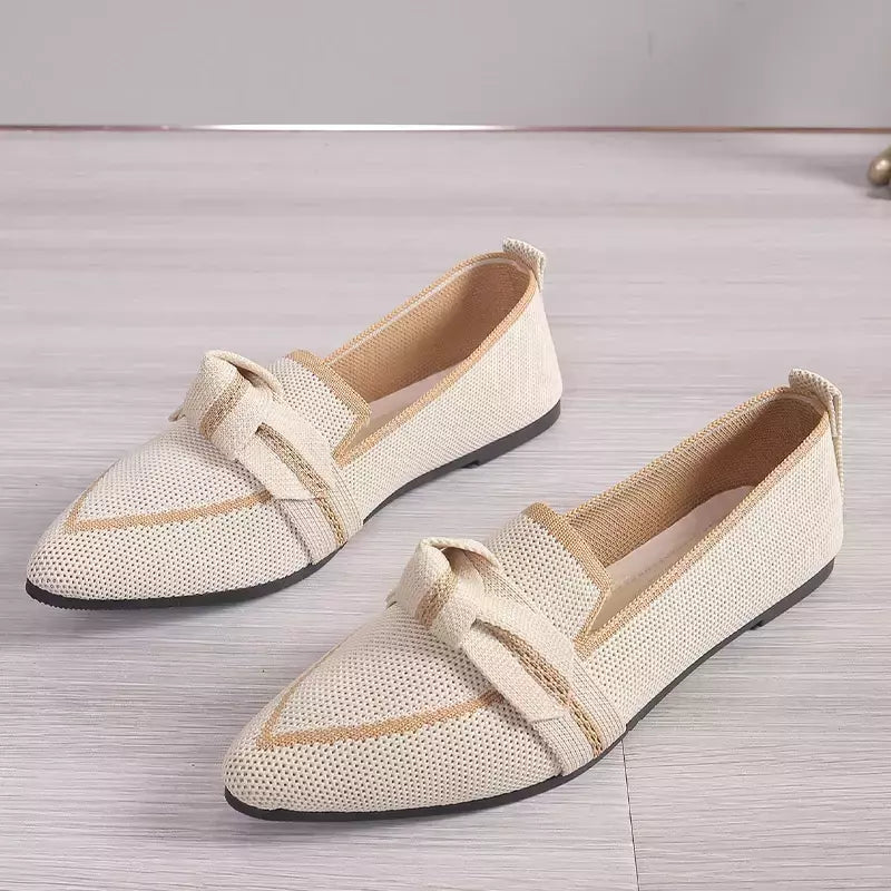 Sapato feminino de salto baixo, sapatilha de balé, dedo apontado, descalço, casual, marca de luxo, mulher, novo em borboleta
