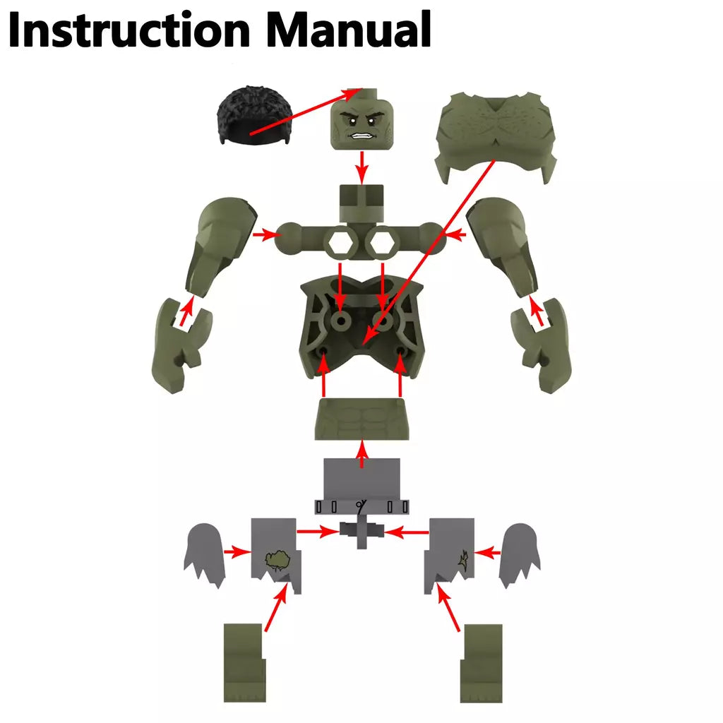 2025 novo filme de venda quente hulk herói personagem bloco de construção brinquedo clássico ação personagem bloco de construção brinquedo presente jogo de mesa