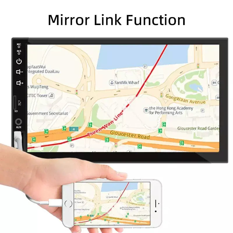 Rádio do carro 1 din carplay android auto multimídia player hd 7 ''tela de toque fm aux entrada bluetooth mirrorlink universal autoradio