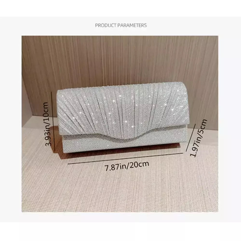 Bolsas de cetim luxuosas para mulheres, bolsa de embreagem banquete lantejoulas, ouro e prata, bolsa para festa de casamento, corrente elegante