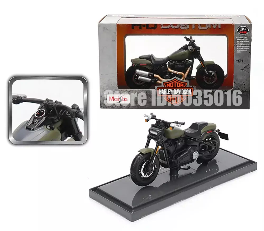 Maisto 1:18 Harley-Davidson Motocicleta 2022 Road King 2022 Fat Bob 114 Liga Modelo de Motocicleta Coleção de Carros de Brinquedo