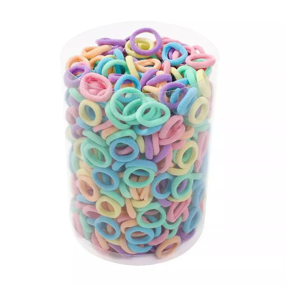 50 pçs colorido básico náilon elalstic laços de cabelo para meninas rabo de cavalo segurar scrunchie borracha banda criança moda acessórios para o cabelo do bebê