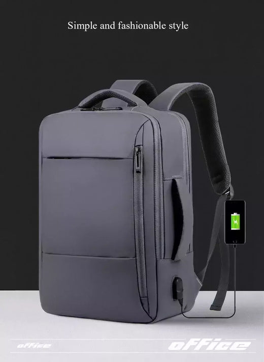 Mochila impermeável de grande capacidade para homens Carregamento USB Bagpack para laptop masculino Mochila de viagem de negócios