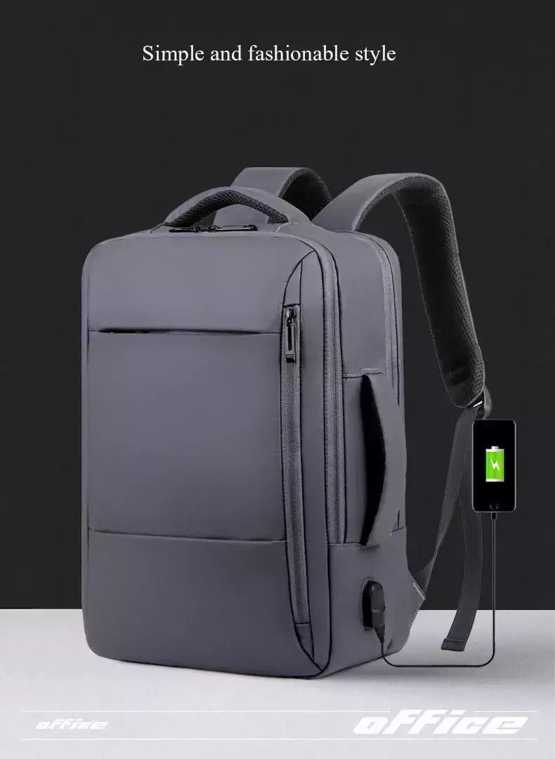 Mochila impermeável de grande capacidade para homens Carregamento USB Bagpack para laptop masculino Mochila de viagem de negócios
