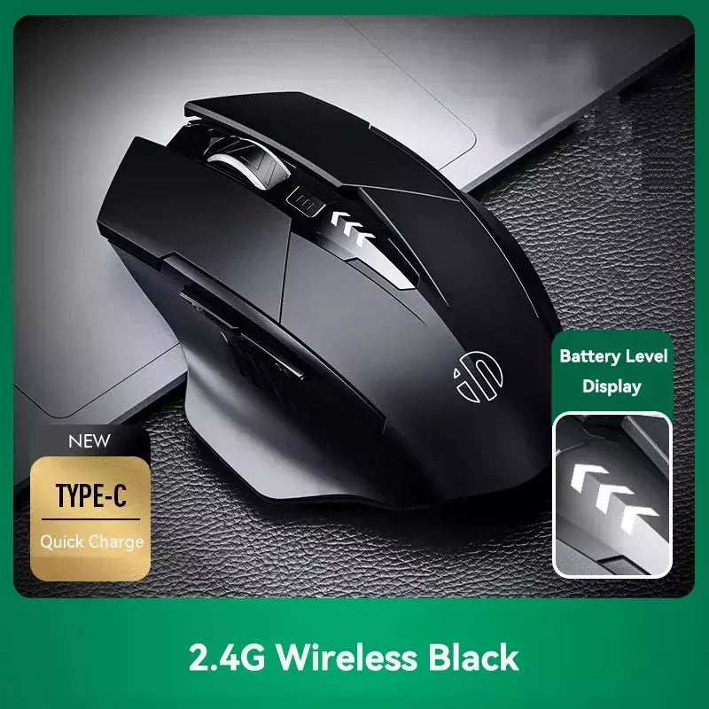 INPHIC-PM6 Mouse Recarregável Sem Fio, Compatível com Bluetooth, Office Mute, Suporte PC, Laptop, Tablet, Smartphone, Universal, 2.4G