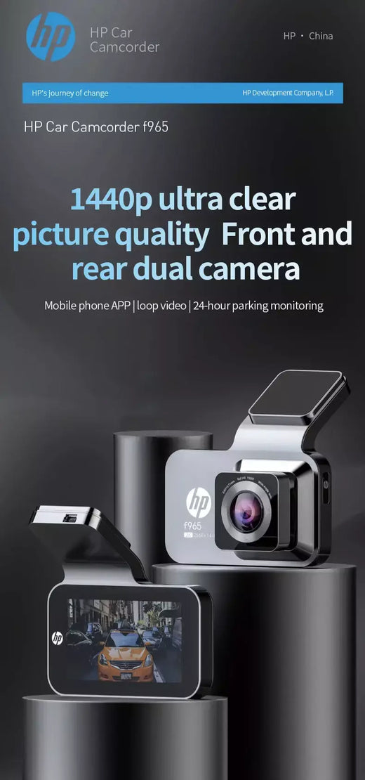 Hp câmera do carro dash cam câmera 2k hd visão noturna wifi dvr vídeo loop monitoramento de estacionamento carro dashcam auto