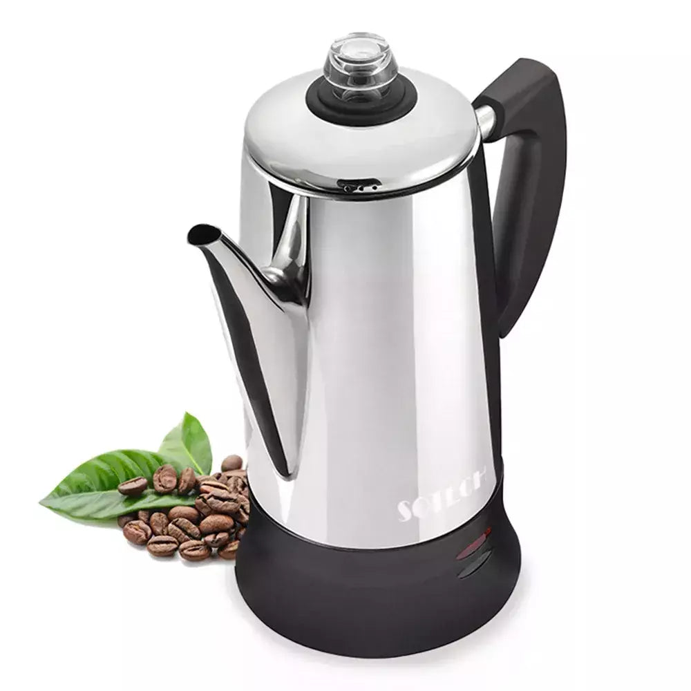 Cafeteira de café elétrica em aço inoxidável, cafeteira, café ferramentas, presente para amantes de café, 110V, 220V, 12 copos