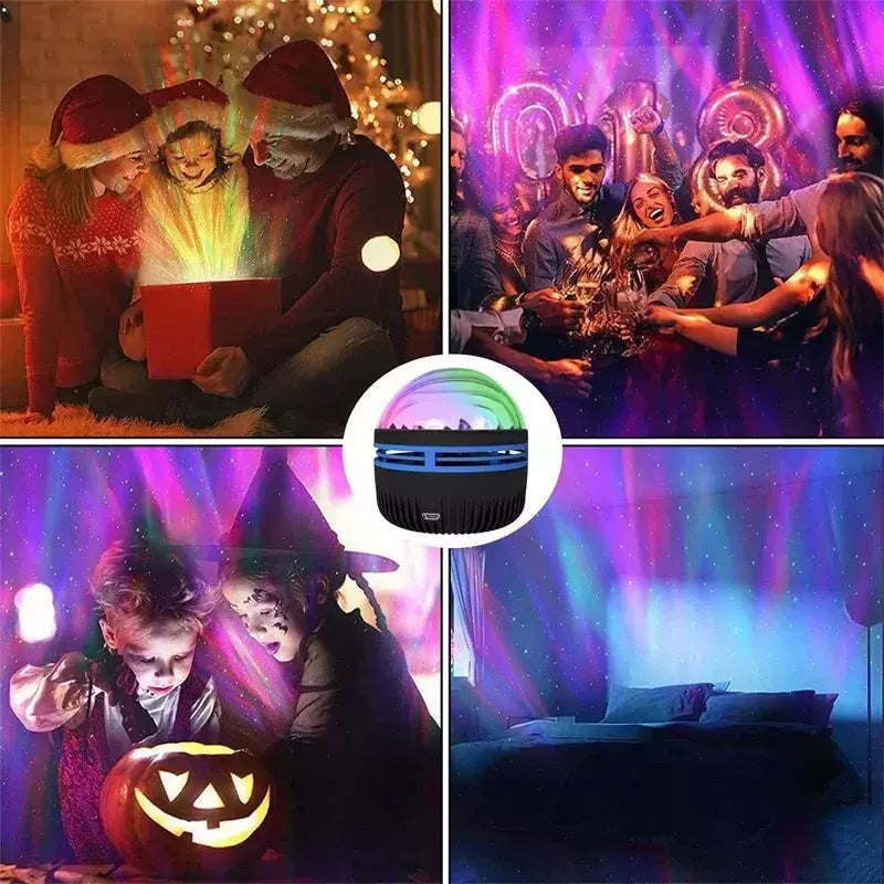 LED Galaxy Projector Light, Colorido Galaxy Sky, Quarto Night Light, Decoração do quarto das crianças, Decoração de Natal