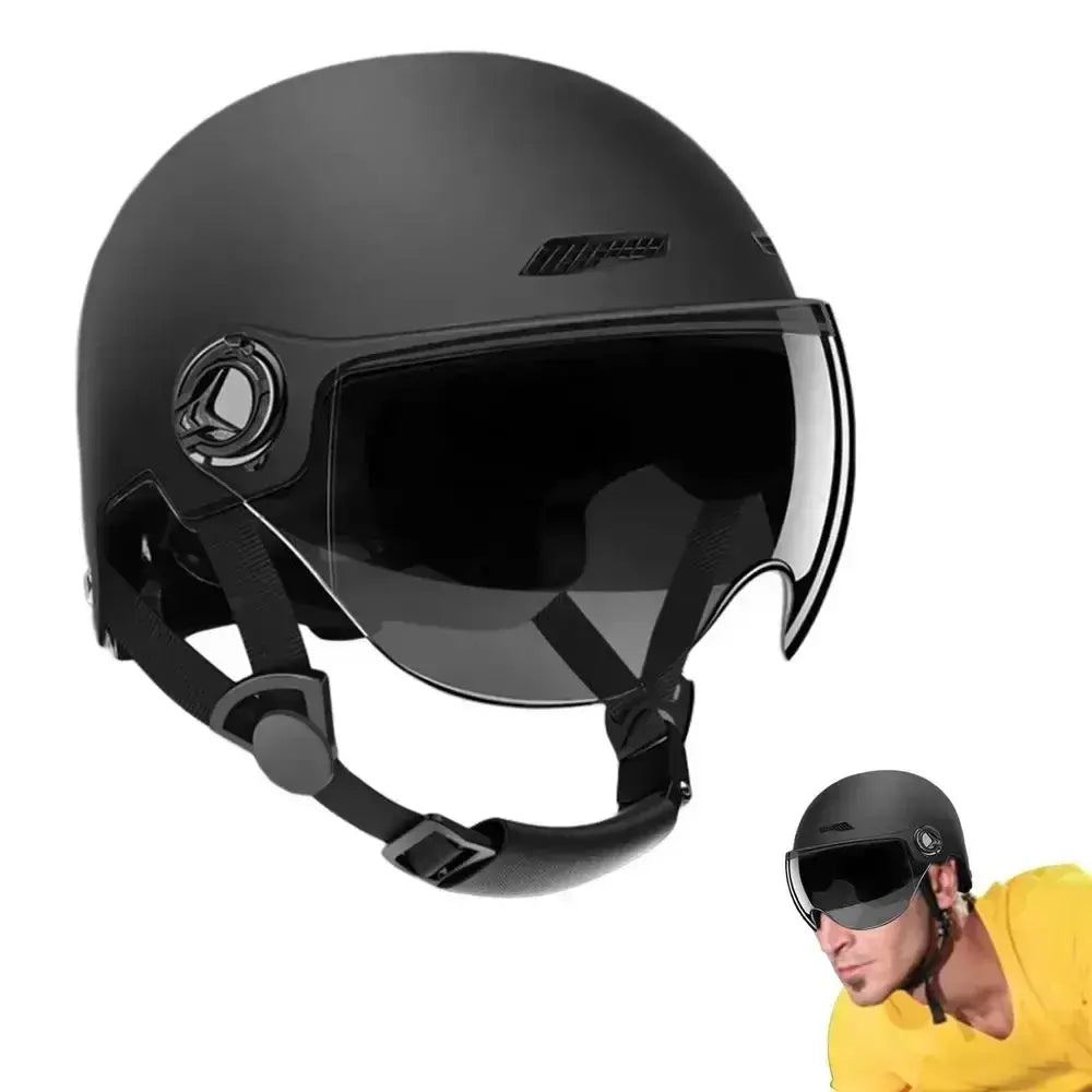 Capacete leve seguro e confortável para adultos - Óculos incluídos adequados para motocicleta E - Bicicleta de montanha