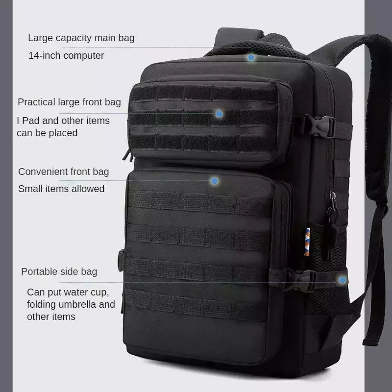 Impermeável Outdoor Tactical Mochilas, Molle Nylon Mochila, Esportes, Camping, Caminhadas, Trekking, Caça, 35L, 1000D