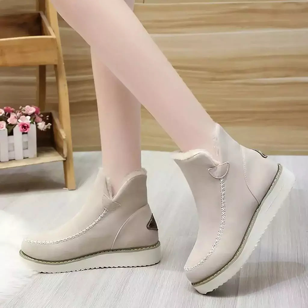 Botas de neve curtas para mulheres, Calçado casual, Botas de inverno quente