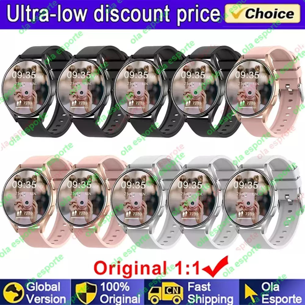 Samsung-Galaxy Smartwatch para homens e mulheres, monitoramento de saúde AMOLED, relógio impermeável, assistente de voz, chamada Bluetooth, relógio inteligente, 2022