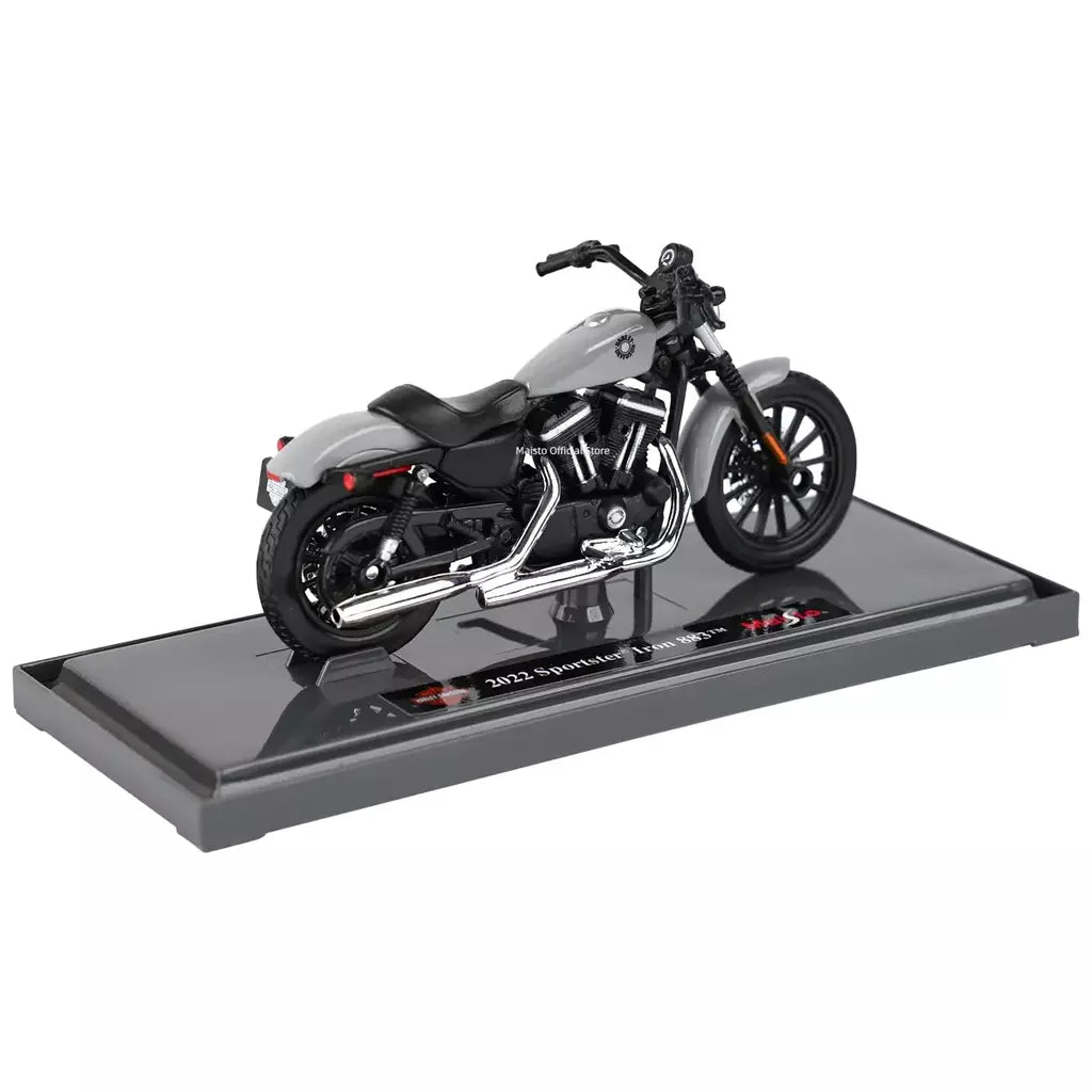 Maisto 1:18 Harley Davidson 2022 Sportster Iron 883 Veículos fundidos colecionáveis Hobbies Modelo de motocicleta Brinquedos