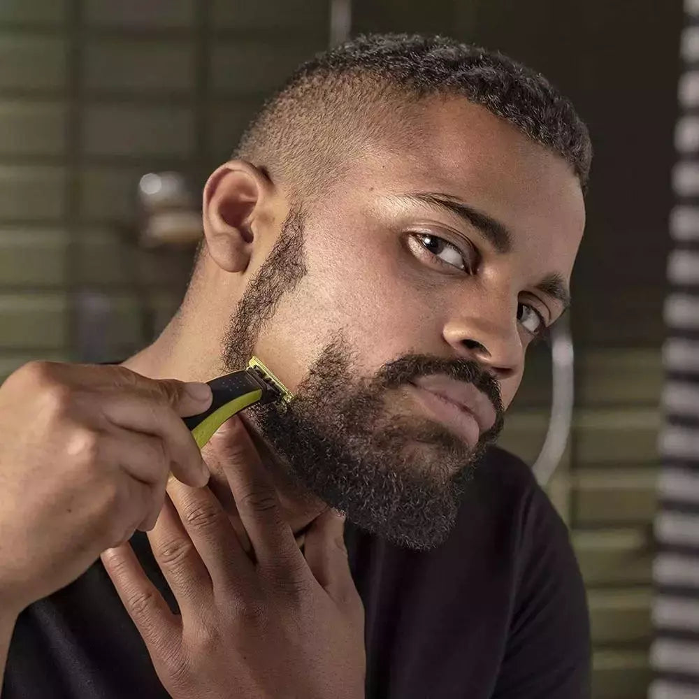 Barbeador elétrico sem fio para homens, aparador de barba profissional, barbeador recarregável USB, máquina de barbear para rosto e cabelos masculinos