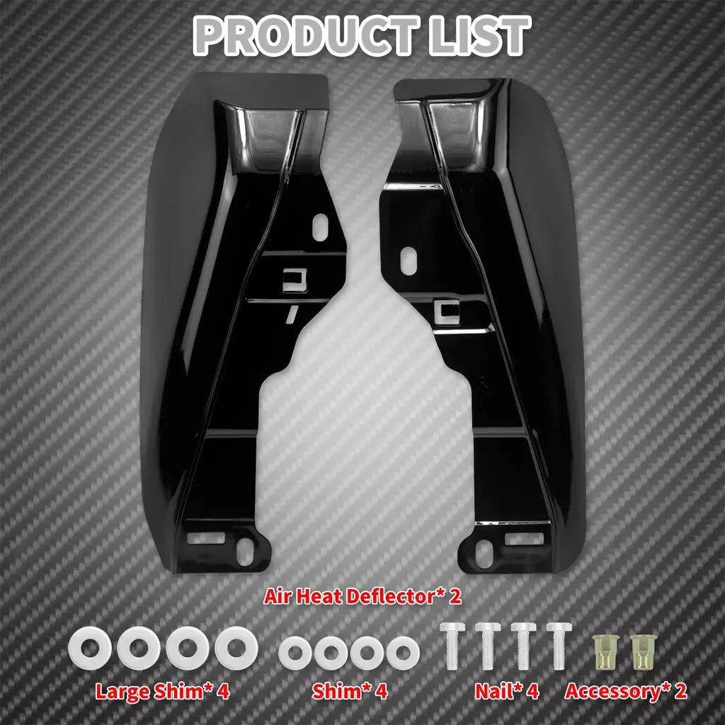 Motocicleta mid-frame defletor de ar escudo térmico guarnição capa para harley touring electra street glide road king fltrx 2001-23 24-up