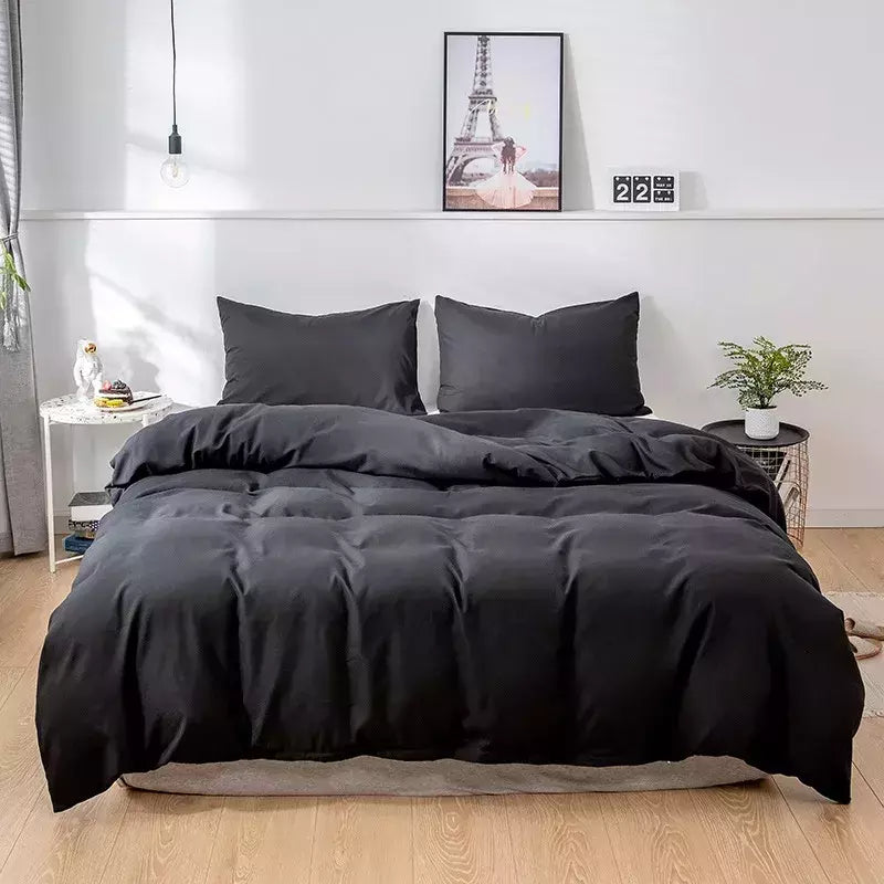 Nordic Solid Color Lixar Duvet Cover Set, Individual, Duplo, Queen, Cama King Simples, Fronha, Roupa de cama, Sem lençol,