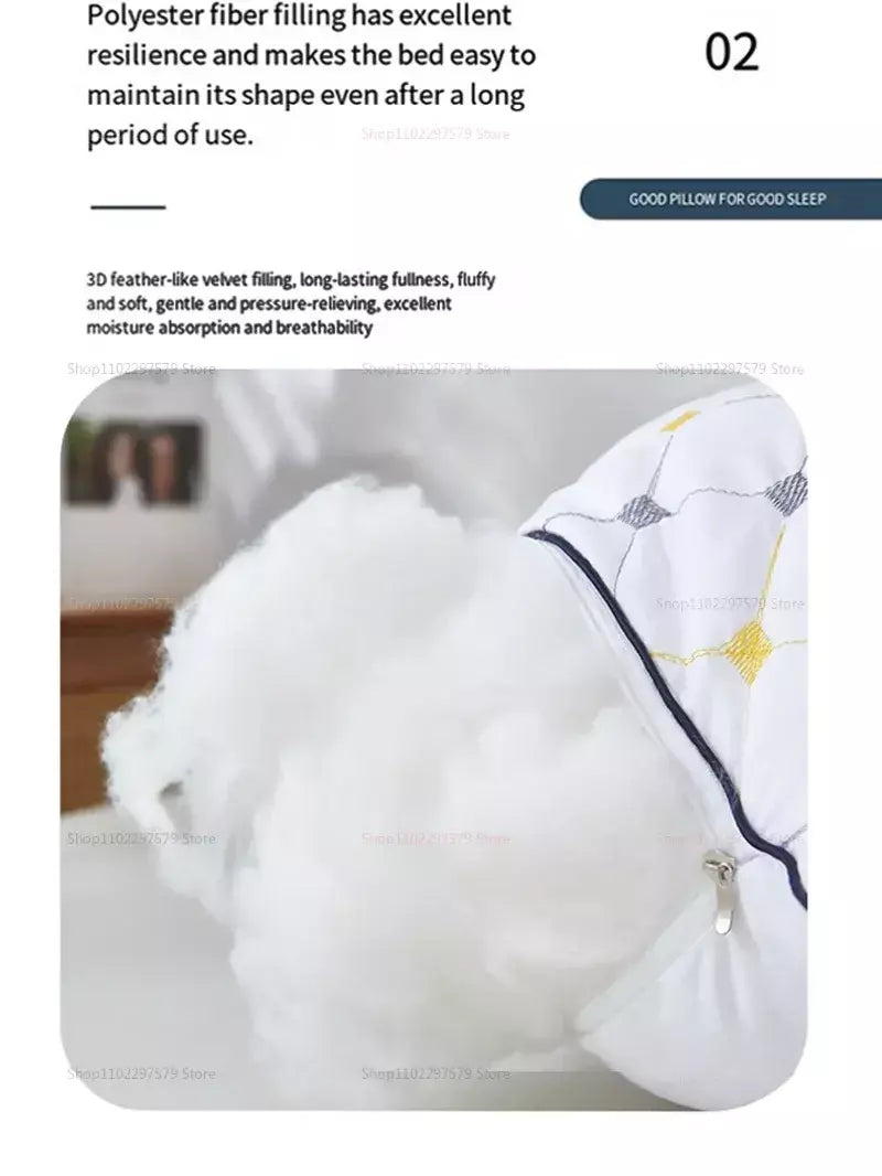 Travesseiro ortopédico cervical para dormir melhor e suporte para pescoço, fibra de soja, spa, massagem, travesseiro para casa, viagem, cama, hora de dormir