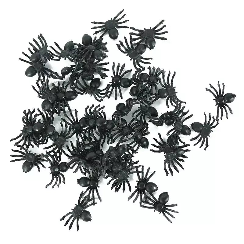 50 pçs halloween aranhas luminosas mini horror aranha brilho no escuro decorações de festa de halloween casa assombrada adereços assustadores