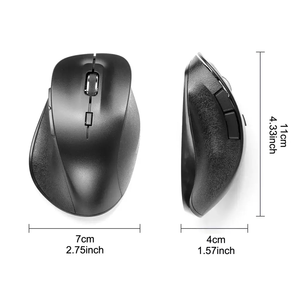 2.4g mouse sem fio ergonômico bateria power mouse dpi ajustável para escritório casa portátil computador desktop universal