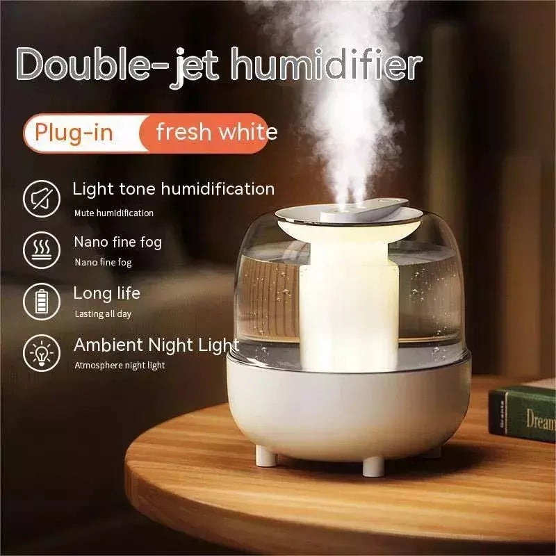 Umidificador de ar de grande capacidade para quarto, Portable USB Water Clipper, Casa com Nightlight, Purificador de ar, Difusor de Aroma
