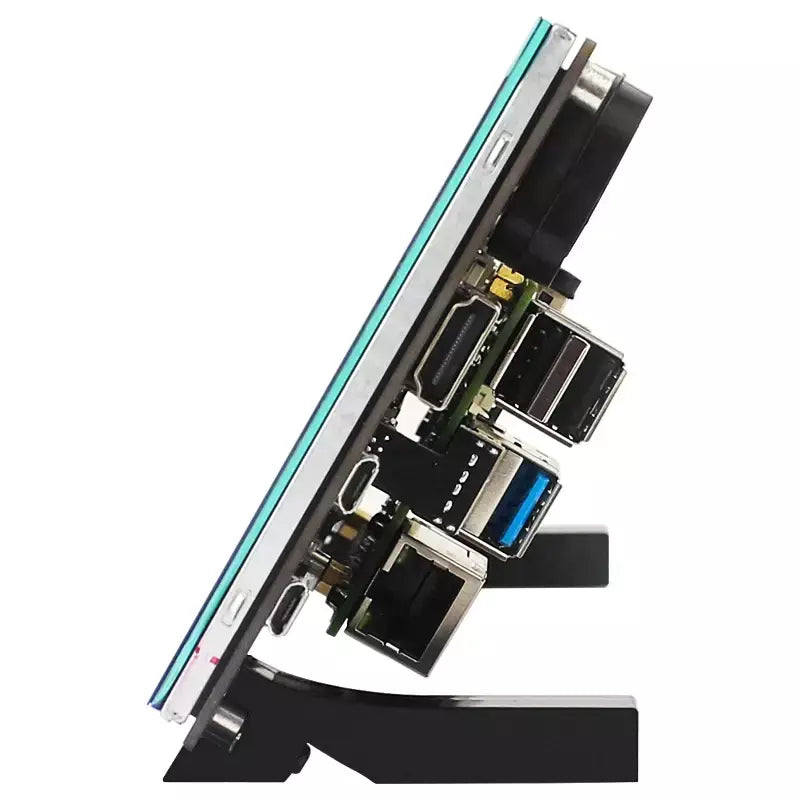 7 Polegada display portátil ips lcd tela de toque capacitivo 1024x600 monitor alto-falantes opcionais para raspberry pi 5 4b 3b + computador portátil