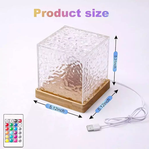Portátil Crystal Desk Lamp, RGB Color Changing Night Light, Lâmpada de toque com porta de carregamento USB, Luz noturna para crianças berçário