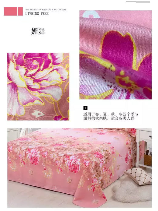 Lençol de cama de alta qualidade cor sólida, folha plana, gêmeo, completo, rainha, king size, Skin-Friendly, Soft Top, sem capas de travesseiro, 1pc