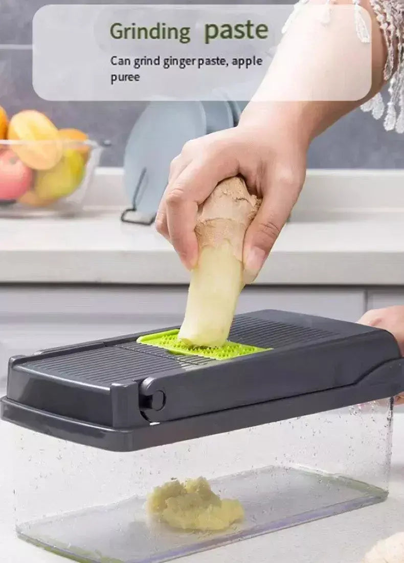 Cortador de vegetais multifuncional, ferramenta de cozinha, picador de alimentos 5 em 1 para tomate, cenoura, queijo, cebola, fatiador portátil, ralador