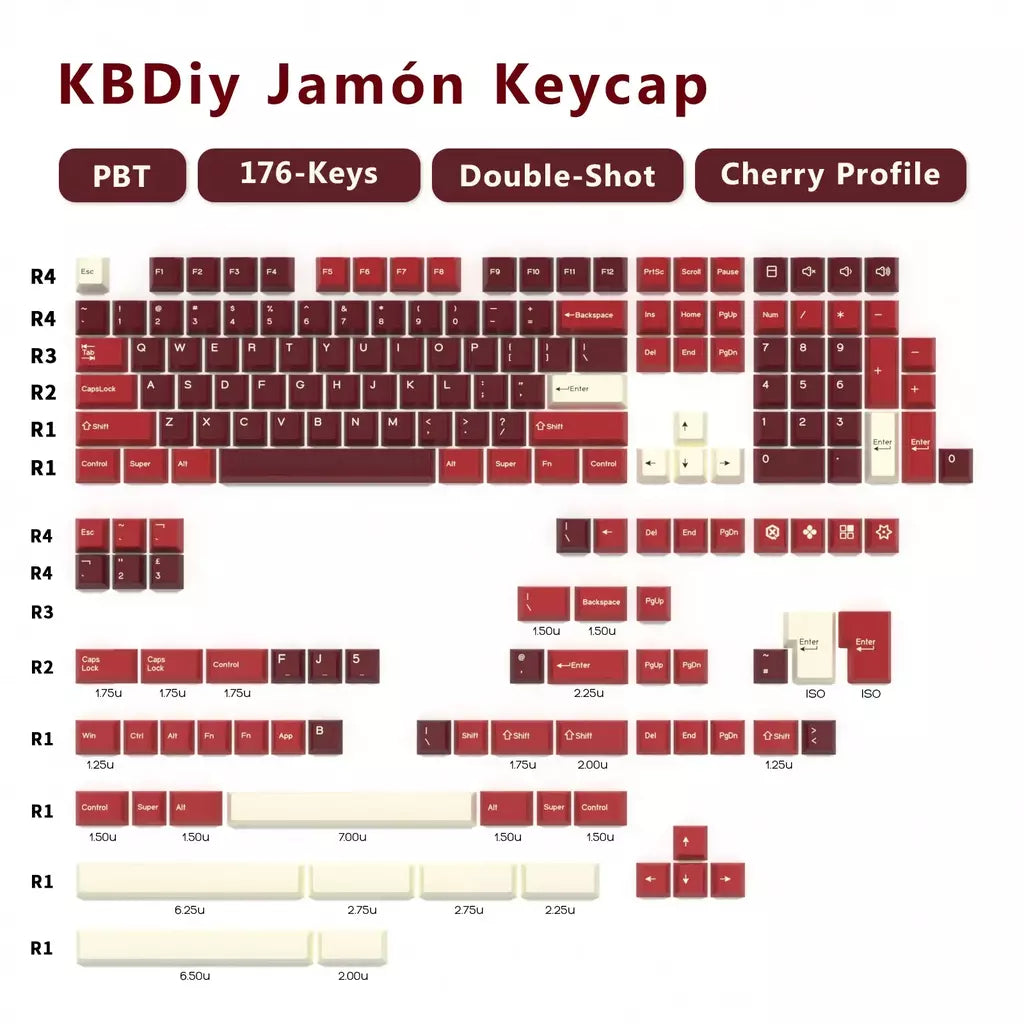 Kbdiy gmk keycap duplo tiro gmk olivia shoko jamon wob vermelho samurai botânico pbt keycaps perfil cereja para teclado mecânico Retro Aula F75 F87 Pro F99 Hi75 GMK67 GK61 Hi98 K86 60 60% Aigo A68 Ajazz AK820 Pro