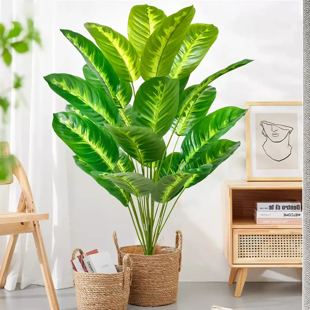 65-125cm/47.2in grande palmeira tropical falso banana planta folhas toque real strelitzia reginae planta de plástico para casa jardim
