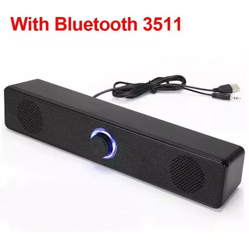 Barra de som para pc, com fio e sem fio, bluetooth, alimentado por usb, para tv, pc, laptop, jogos, home theater, sistema de áudio surround