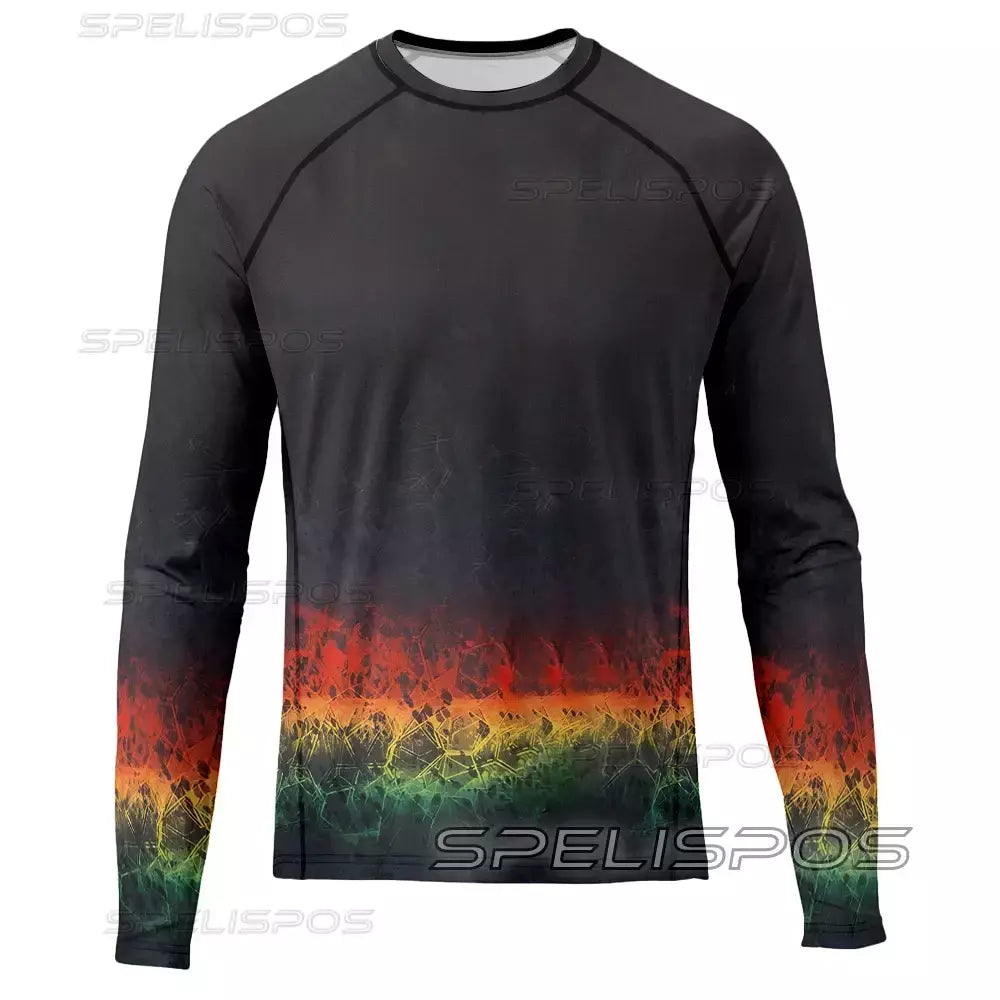 Camisa de pesca com capuz vermelho máscara roupas de pesca verão manga longa upf 50 secagem rápida respirável camisa proteção solar curto camiseta