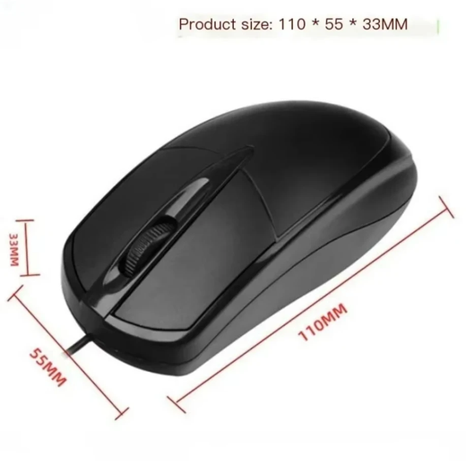 Usb óptico com fio mouse portátil escritório em casa mouse rolo anti deslizamento 3d 1200dpi jogo mause acessórios do computador para pc desktop