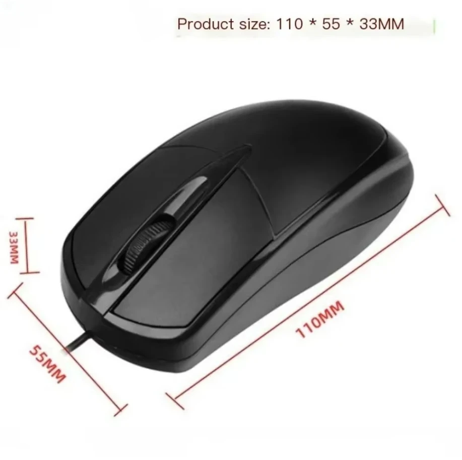 Usb óptico com fio mouse portátil escritório em casa mouse rolo anti deslizamento 3d 1200dpi jogo mause acessórios do computador para pc desktop