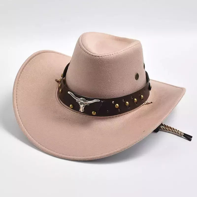 Camurça artificial Cowboy Chapéus, Jazz Hat, Vintage, Big-Edge, Cavalheiro Vaqueira, Feriados Festa Cosplay