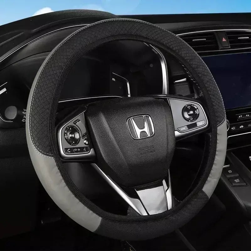 Universal nova capa de volante respirável couro artificial capa de volante do carro tecido trança auto interior amagi