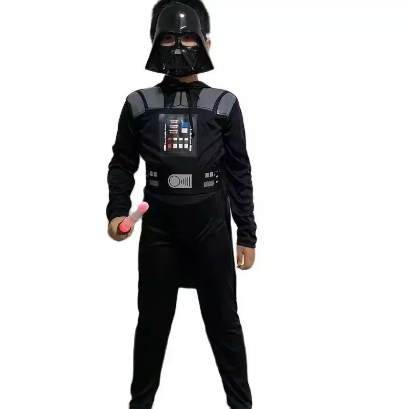 2024 novo traje de guerreiro preto tempestade soldado darth vader anakin skywalker menina guerras rey cosplay festa traje roupas capa máscara