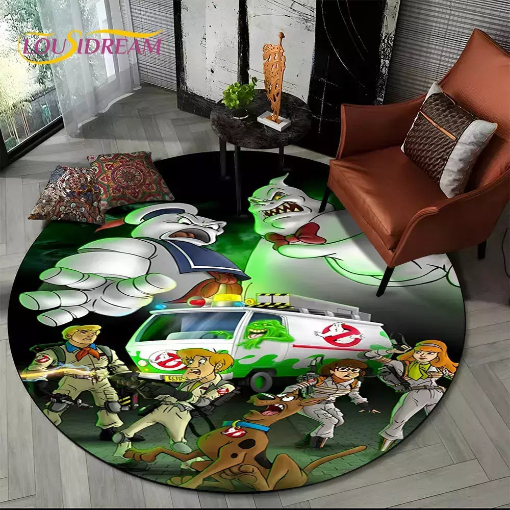 Cartoon G-Ghostbusters filme tapete de área redonda, tapete tapete círculo par