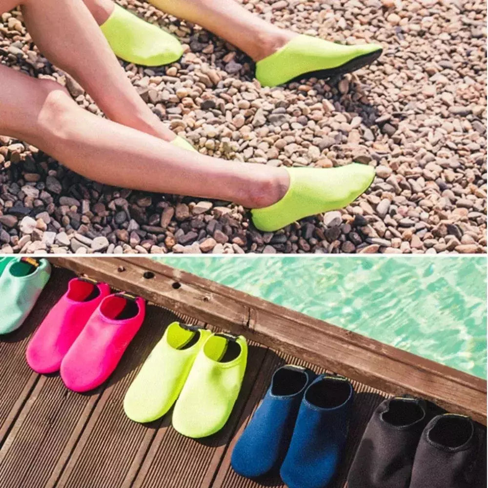Sapatilhas antiderrapantes para água unissex, meias de mergulho, sandália de praia aquática de verão, sapato plano, chinelo marítimo para homens e mulheres